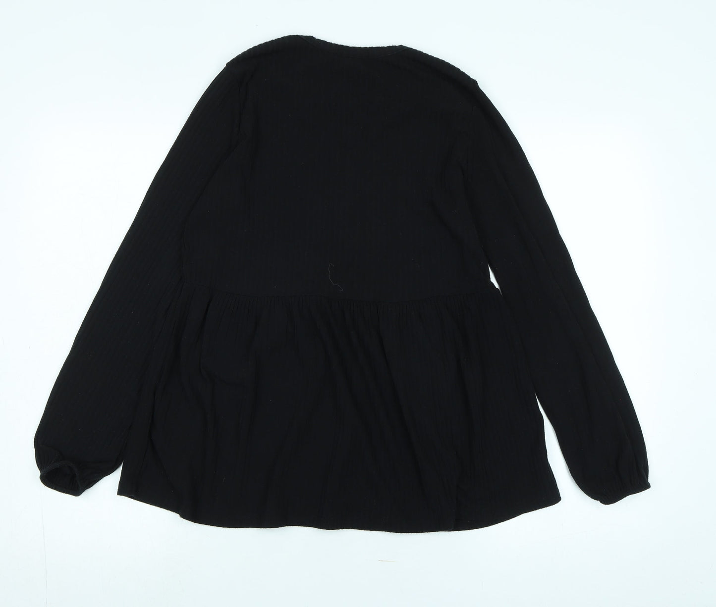 Womens UK Size 12 New Look Black Tunic T-Shirt