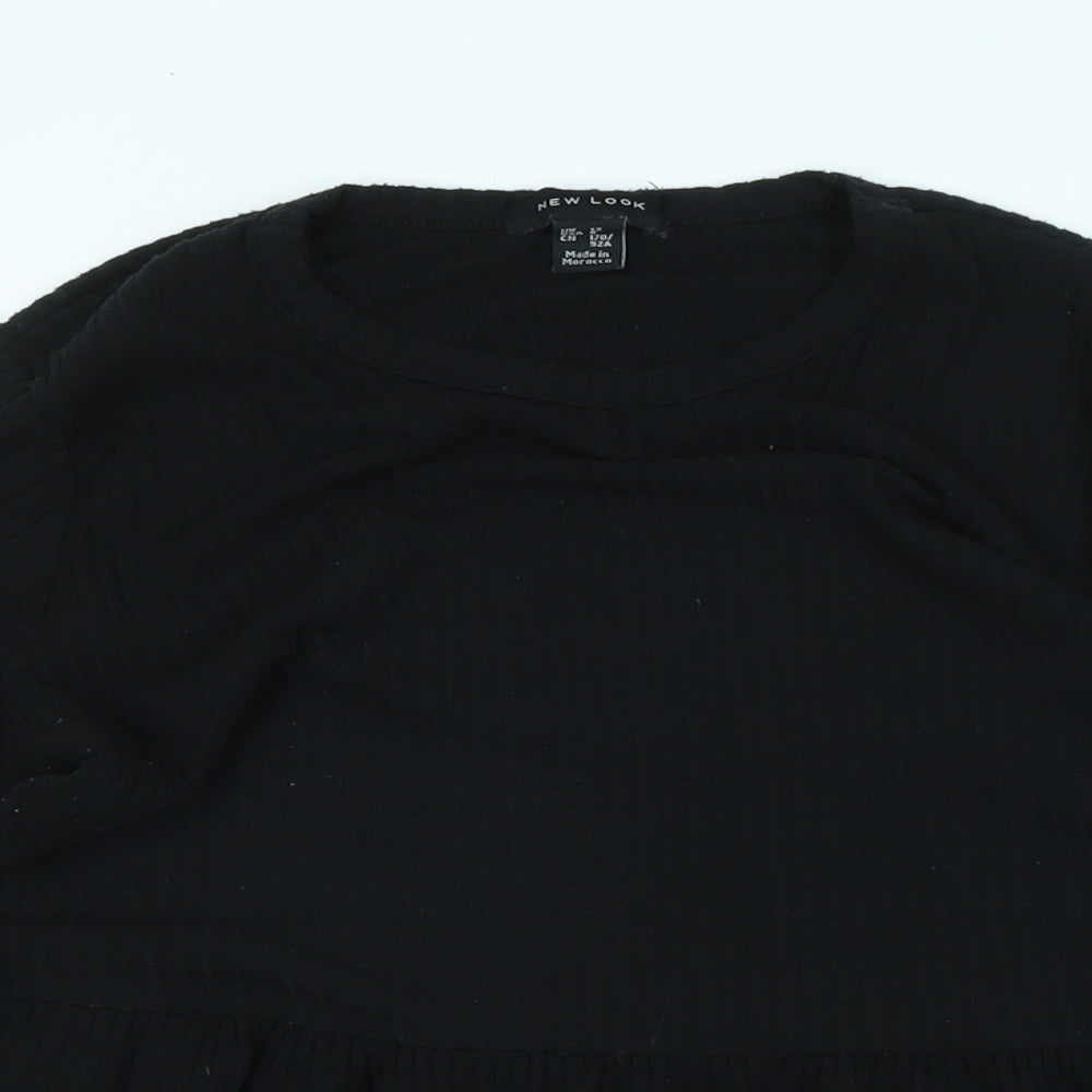 Womens UK Size 12 New Look Black Tunic T-Shirt