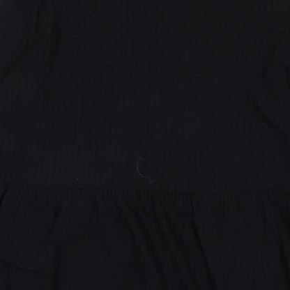 Womens UK Size 12 New Look Black Tunic T-Shirt