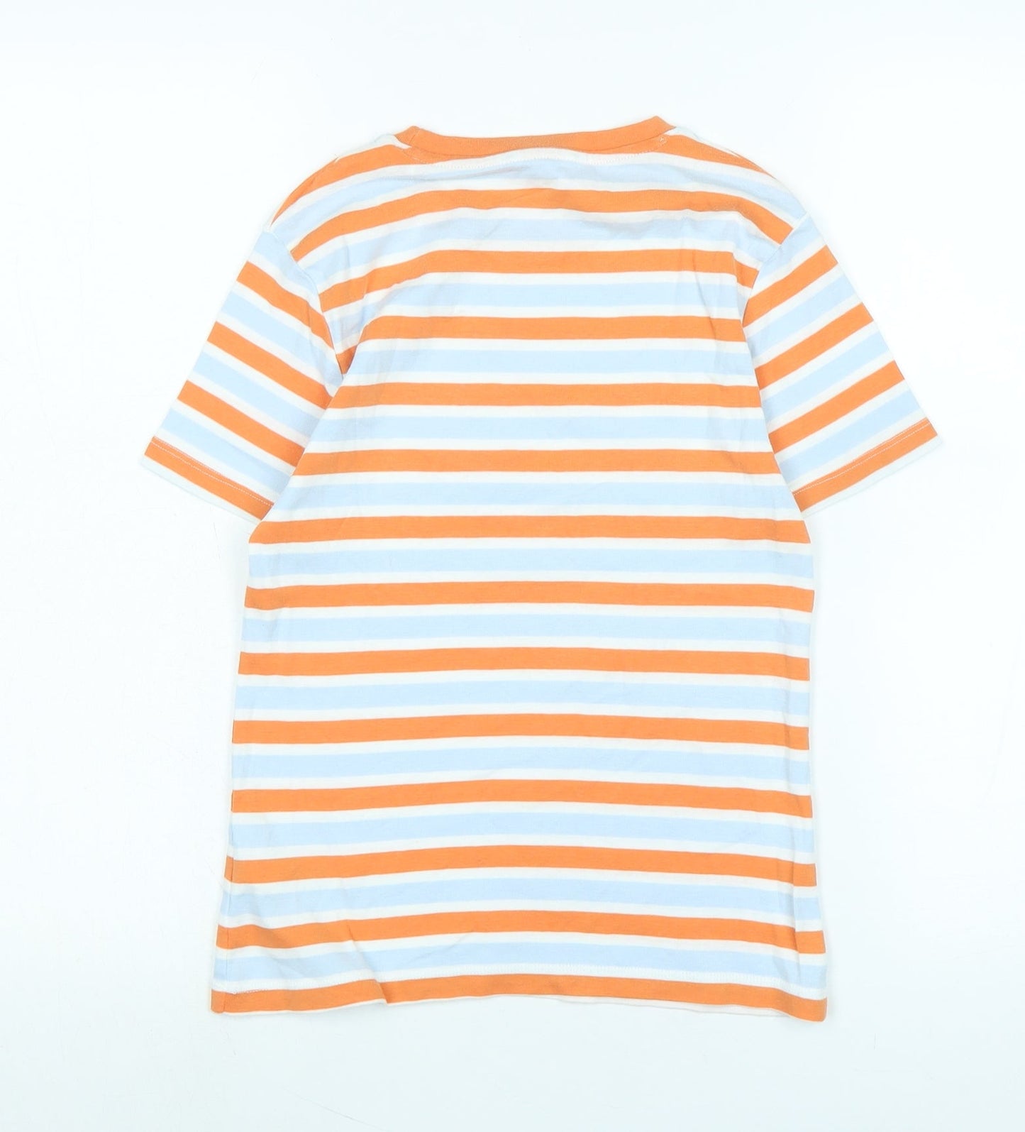 Marks and Spencer Boys Orange Cotton Basic T-Shirt Size 12 Years Crew Neck