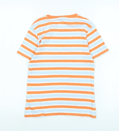 Marks and Spencer Boys Orange Cotton Basic T-Shirt Size 12 Years Crew Neck