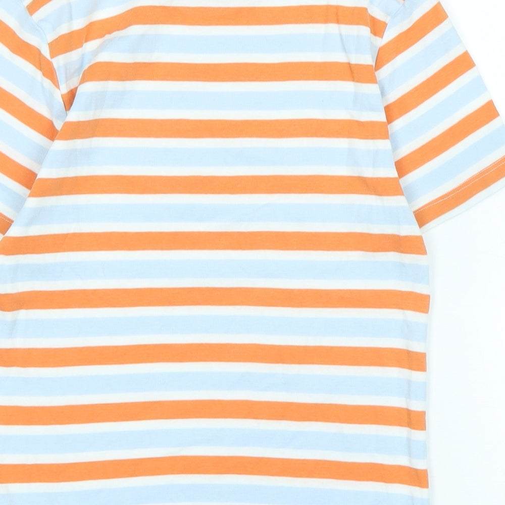 Marks and Spencer Boys Orange Cotton Basic T-Shirt Size 12 Years Crew Neck