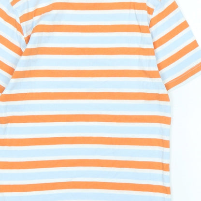 Marks and Spencer Boys Orange Cotton Basic T-Shirt Size 12 Years Crew Neck