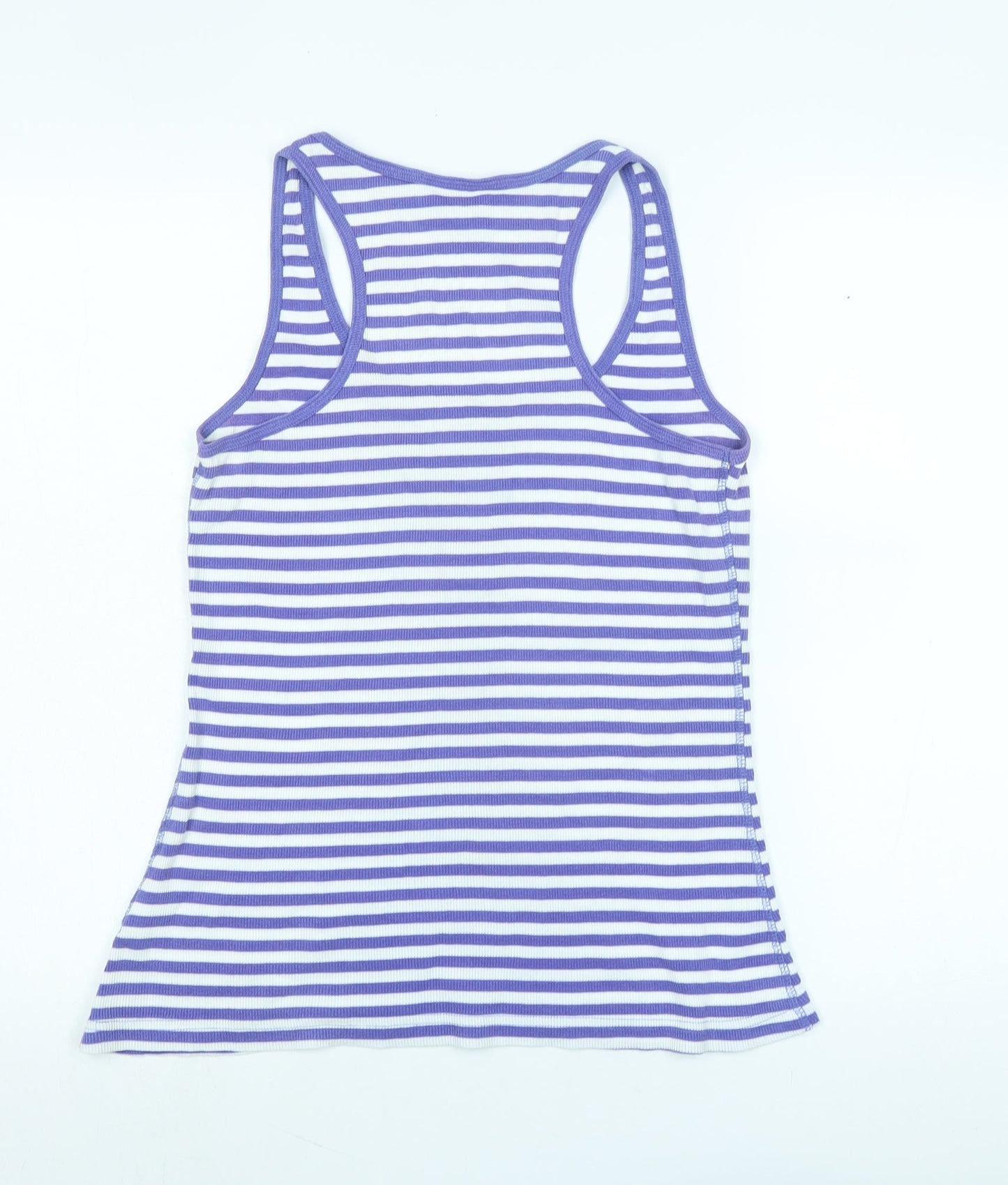 editions Womens Purple Cotton Tunic T-Shirt Size 12 Scoop Neck