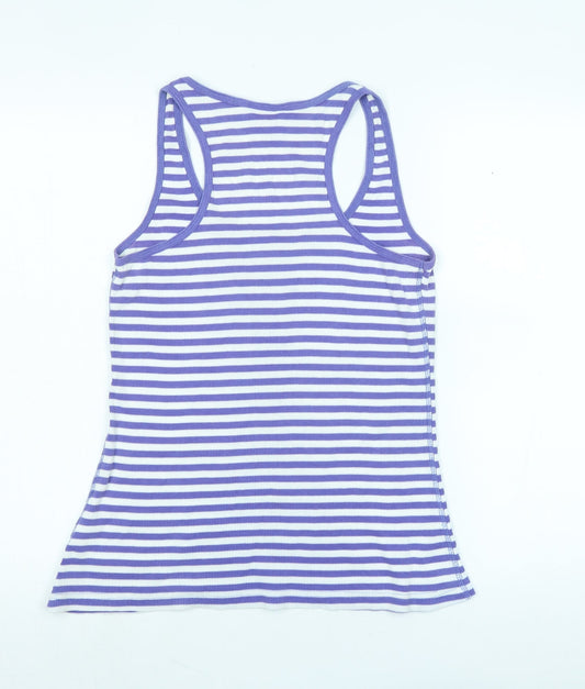 editions Womens Purple Cotton Tunic T-Shirt Size 12 Scoop Neck