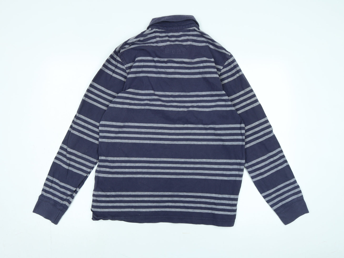 Blue Harbour Mens Blue Cotton Polo Size M Collared