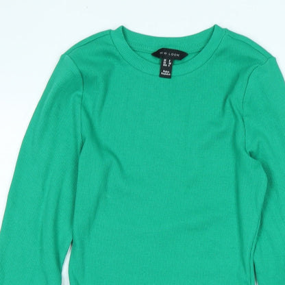 Womens UK Size 8 New Look Green Jersey T-Shirt