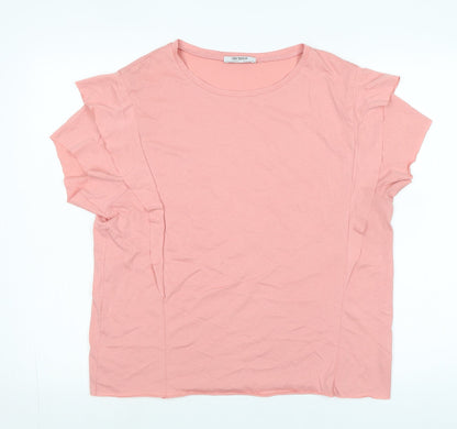 Womens UK Size M Zara Pink Basic T-Shirt