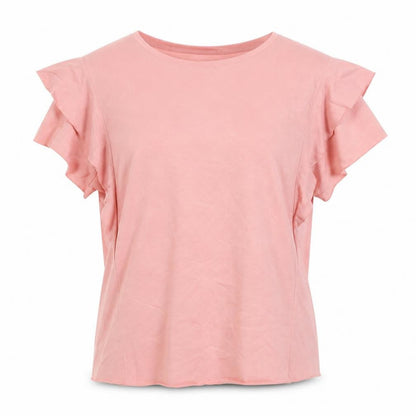 Womens UK Size M Zara Pink Basic T-Shirt