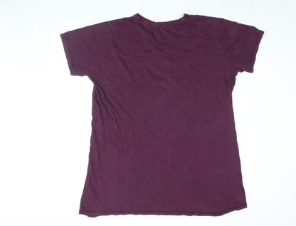 Disney Womens Purple Solid Cotton Top Pyjama Top Size XL - Lady and the Tramp, Meet Me Under The Stars