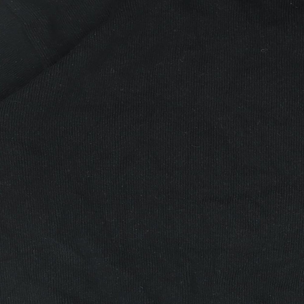 Carson Mens Black V-Neck Plaid Cotton Pullover Jumper Size M Long Sleeve