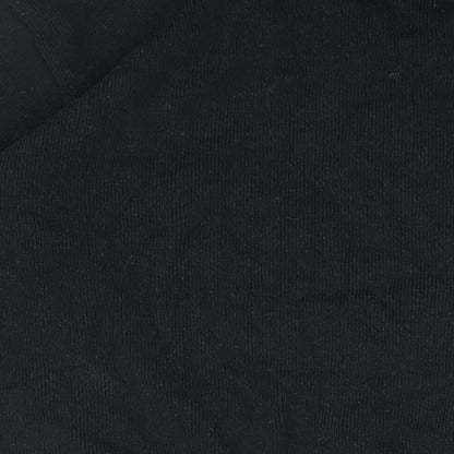 Carson Mens Black V-Neck Plaid Cotton Pullover Jumper Size M Long Sleeve