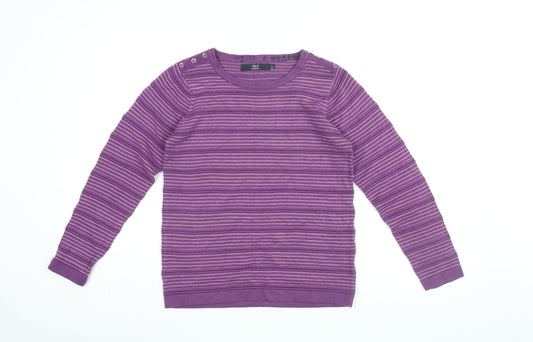 Womens UK Size 10 Isle Purple Pullover Jumper