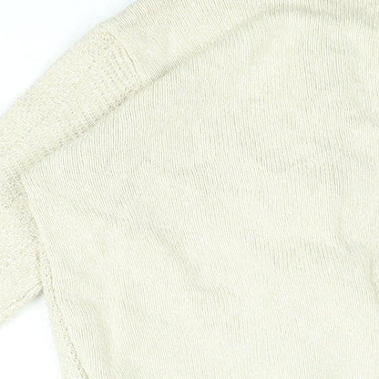 Isle Womens Beige Cotton Full Zip Sweatshirt Size 10 Zip - Size 10-12