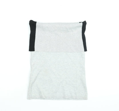 Womens UK Size XS Lindex Grey Basic T-Shirt