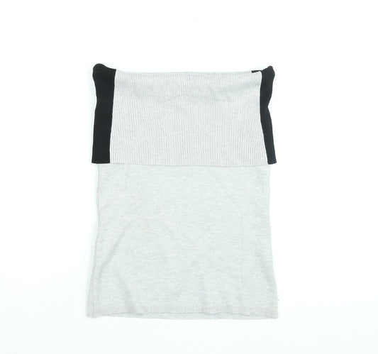 Womens UK Size XS Lindex Grey Basic T-Shirt