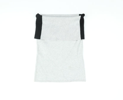 Womens UK Size XS Lindex Grey Basic T-Shirt