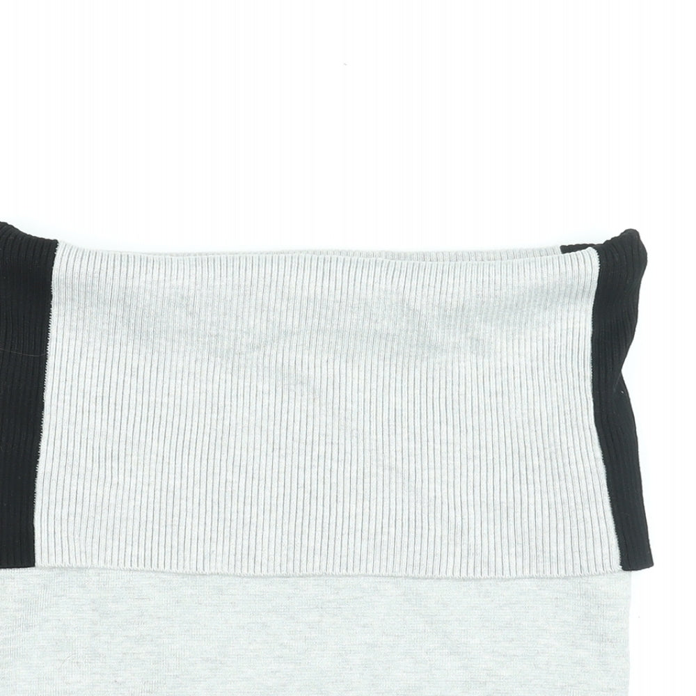 Womens UK Size XS Lindex Grey Basic T-Shirt