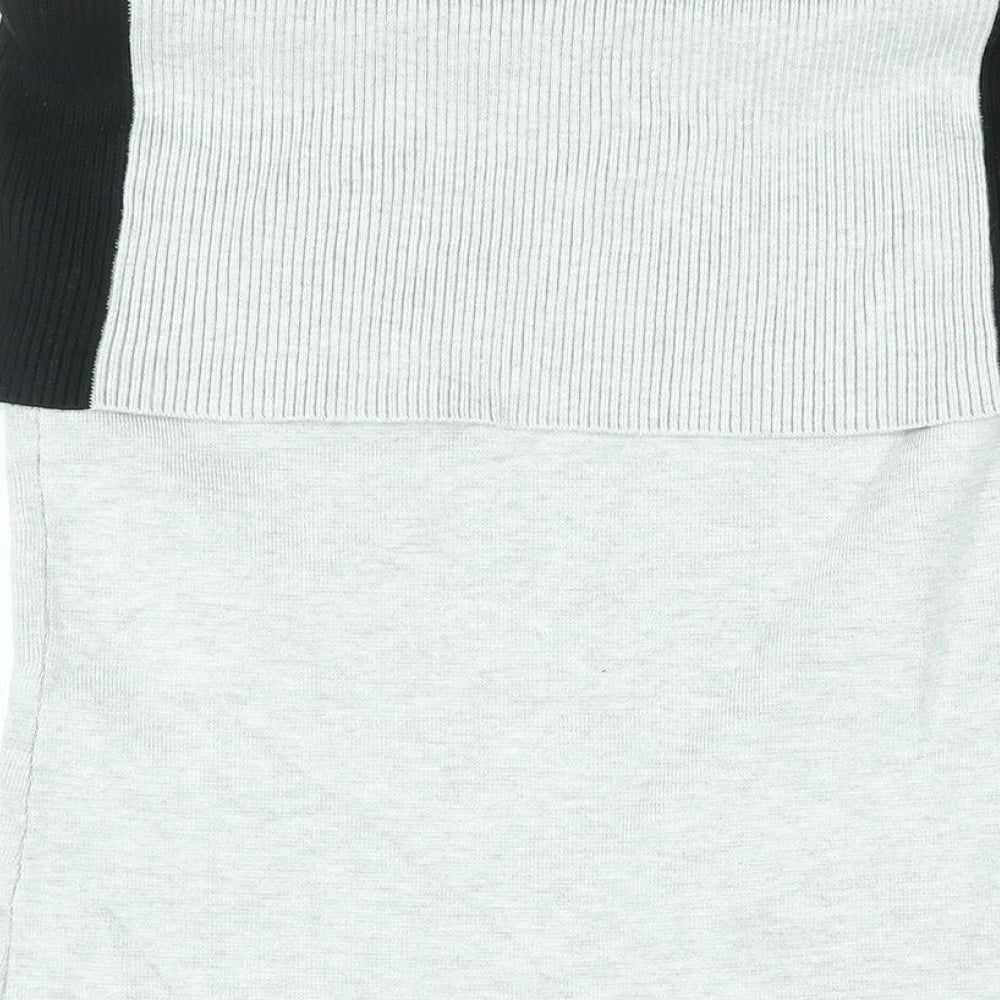 Womens UK Size XS Lindex Grey Basic T-Shirt