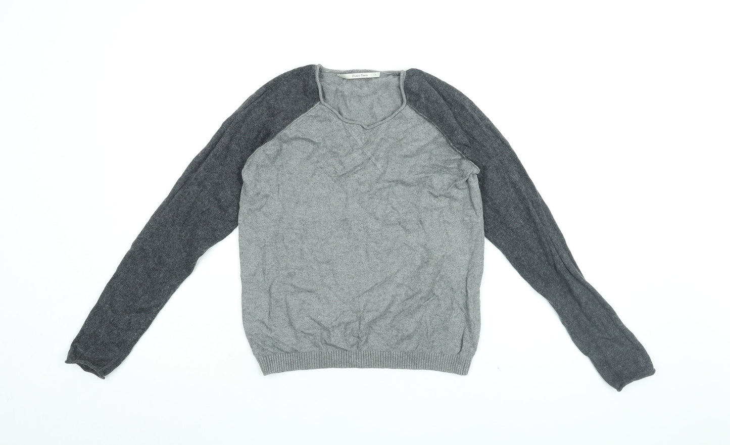 Womens UK Size S Part Two Grey Basic T-Shirt