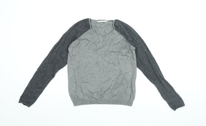 Womens UK Size S Part Two Grey Basic T-Shirt