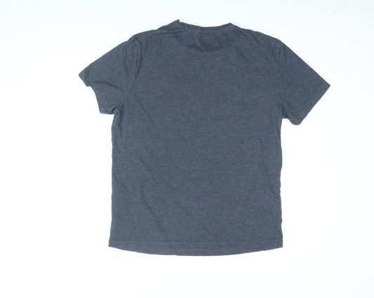 Star Wars Mens Blue Cotton T-Shirt Size M Round Neck - Storm Trooper Instagram Post, Christmas