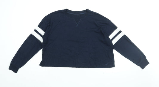 Womens UK Size XS Hollister Blue Basic T-Shirt