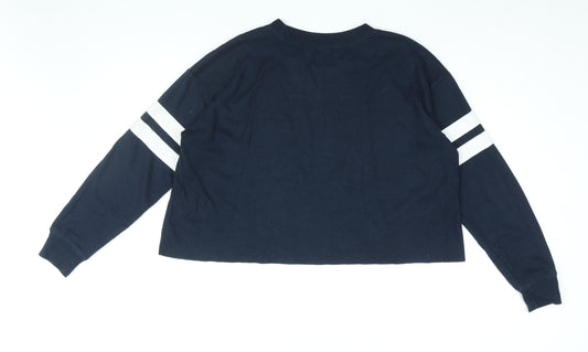 Womens UK Size XS Hollister Blue Basic T-Shirt