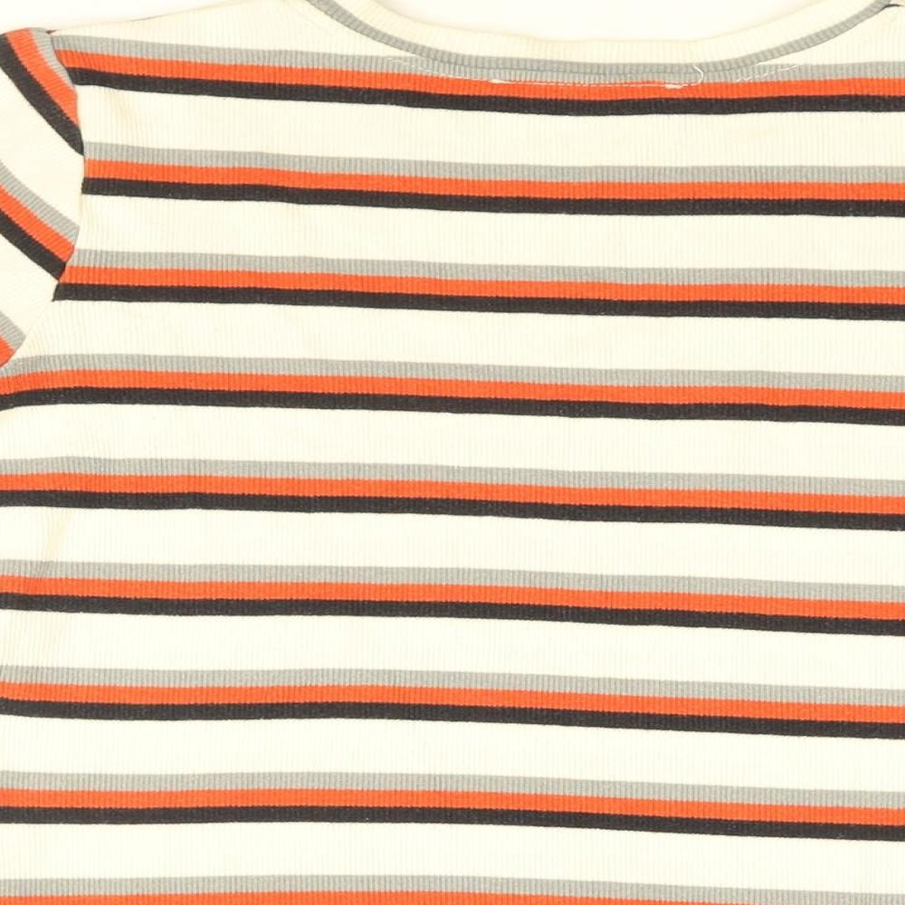 Womens UK Size S Oasis White Basic T-Shirt