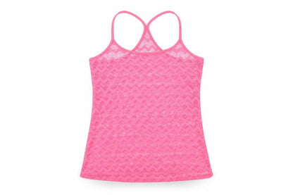 PINK Womens Pink Polyamide Basic T-Shirt Size XS Round Neck