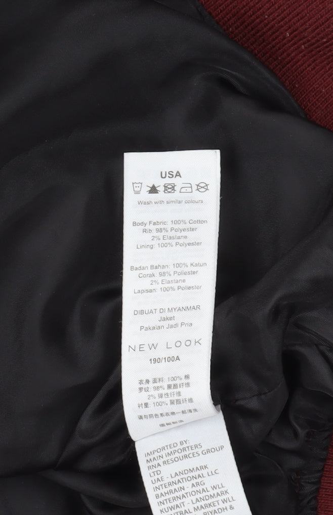 Mens UK Size XL New Look Red Bomber Jacket