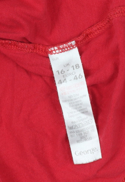 Womens UK Size 16 Despicable Me Red Basic T-Shirt