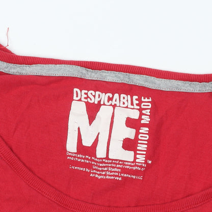 Womens UK Size 16 Despicable Me Red Basic T-Shirt