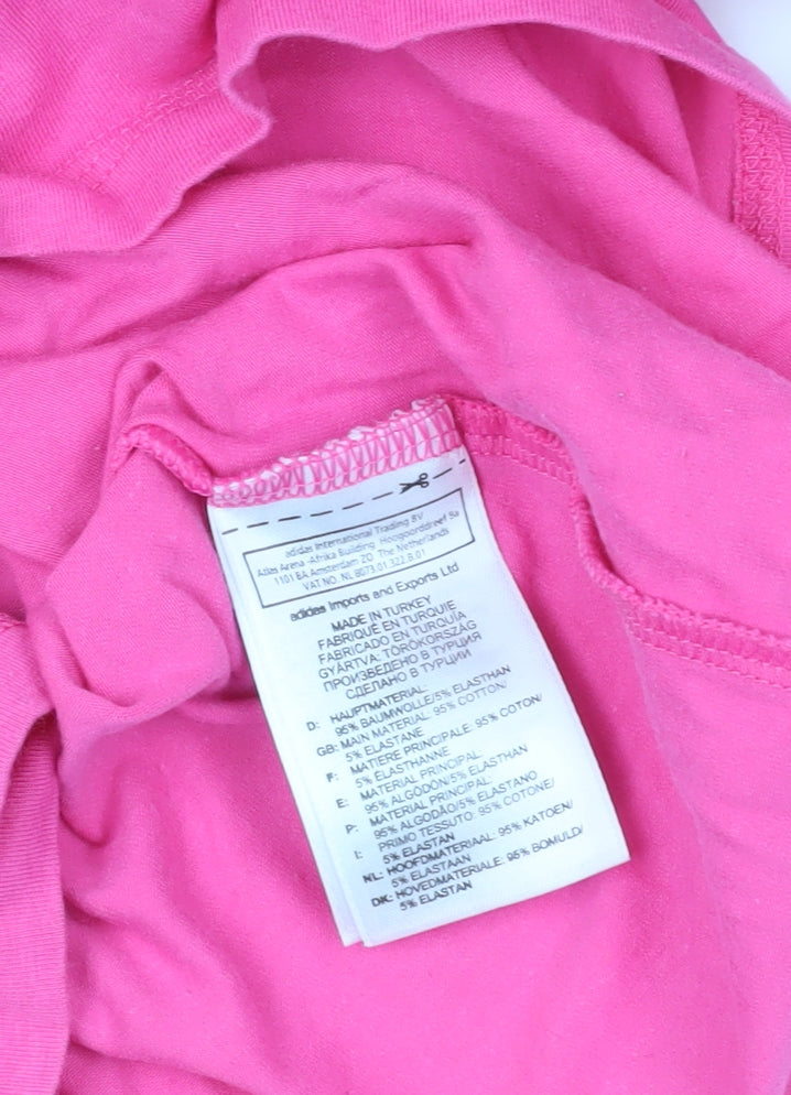 Womens UK Size 10 adidas Pink Basic T-Shirt