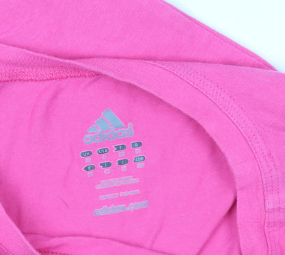 Womens UK Size 10 adidas Pink Basic T-Shirt