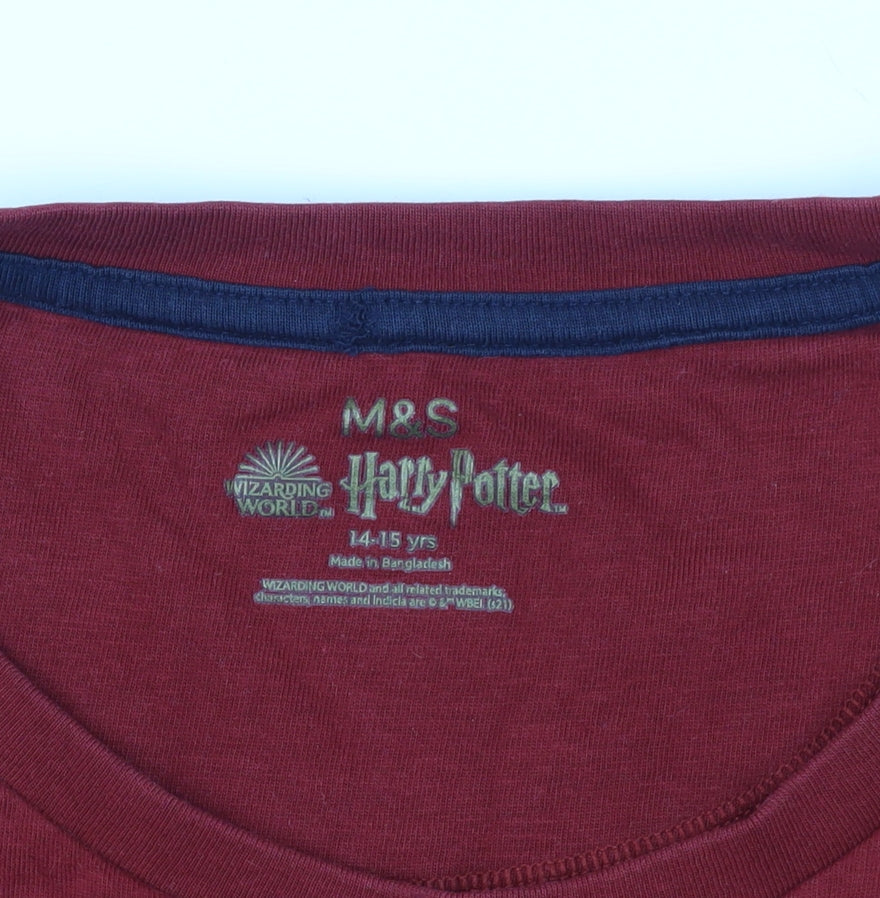 Marks and Spencer Red Harry Potter T-Shirt, Size 14-15 Years