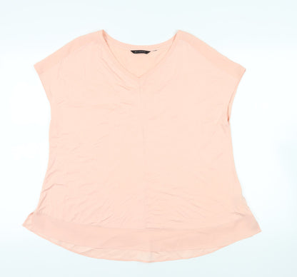 Womens UK Size M Halston Pink Basic T-Shirt