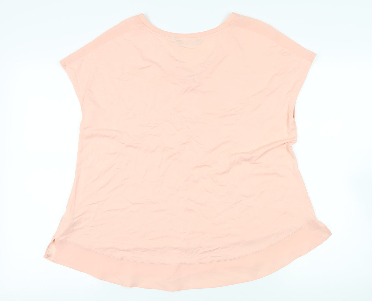 Womens UK Size M Halston Pink Basic T-Shirt