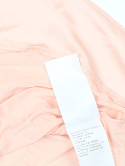 Womens UK Size M Halston Pink Basic T-Shirt