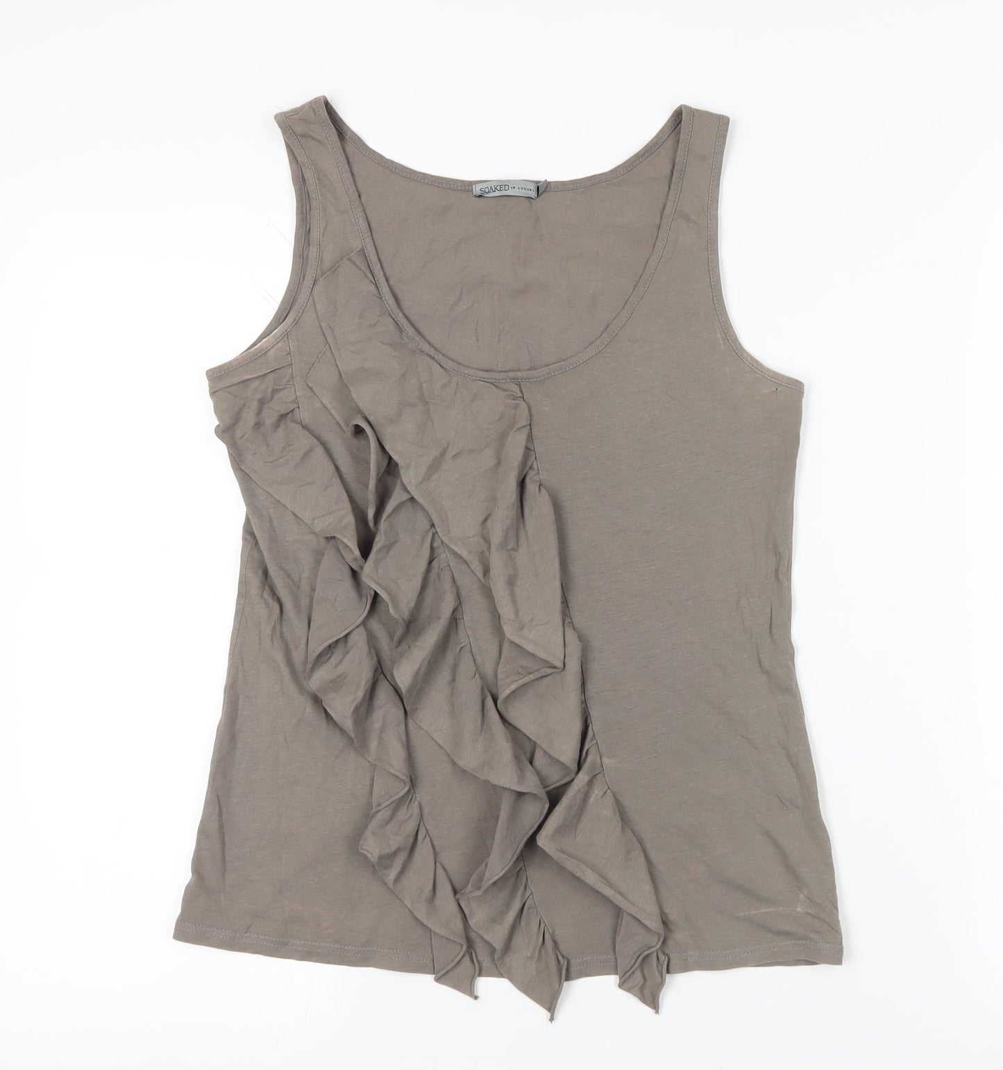 Womens UK Size M Soaked in Luxury Beige  Tank
