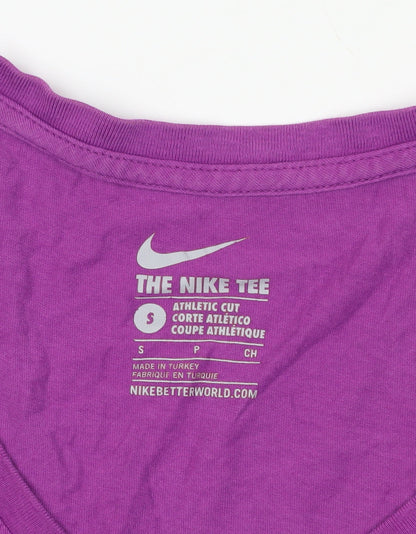 Nike Purple V-Neck Women's T-Shirt, Size S