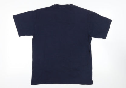 Gear for Sports Blue Cotton Crew Neck T-Shirt L