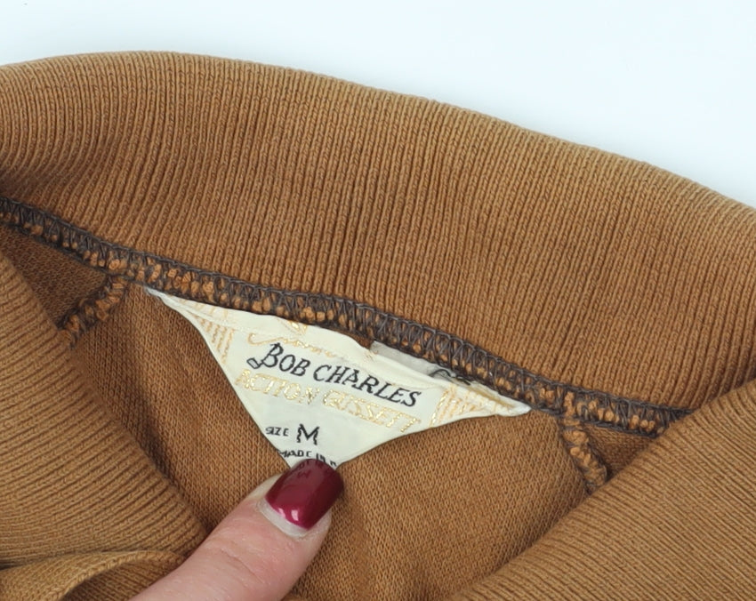 Bob Charles Brown Cotton Polo Medium Vintage Style