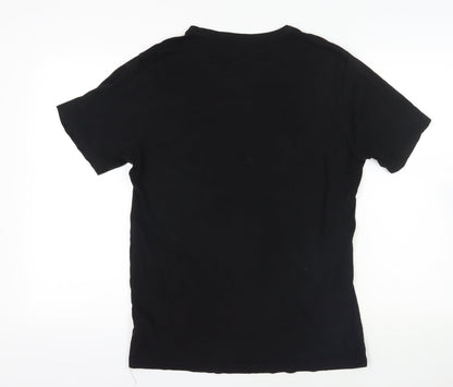 Anko Black Beach Graphic T-Shirt, M, Cotton, Summer Style