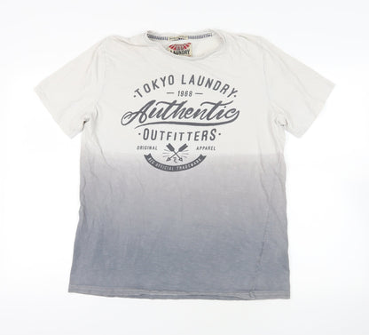 Tokyo Laundry Grey Graphic Print T-Shirt, L