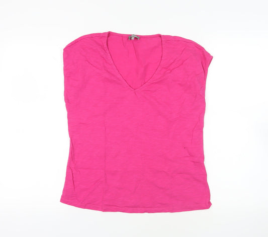 Jaeger Pink V-Neck Sleeveless T-Shirt - Size M