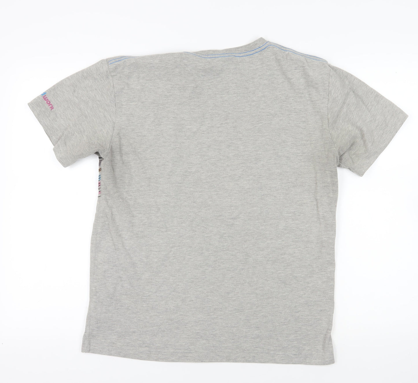 needworx Grey Graphic Men's T-Shirt, Crew Neck, Regular Fit