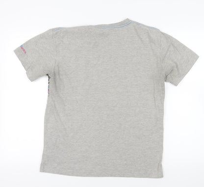 needworx Grey Graphic Men's T-Shirt, Crew Neck, Regular Fit