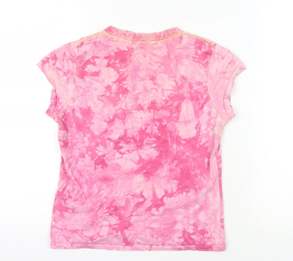 Womens UK Size M Lee Cooper Pink Basic T-Shirt