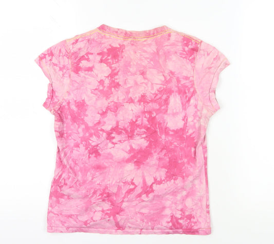 Womens UK Size M Lee Cooper Pink Basic T-Shirt